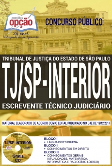 Concurso TJ SP 2018-ESCREVENTE TÉCNICO JUDICIÁRIO